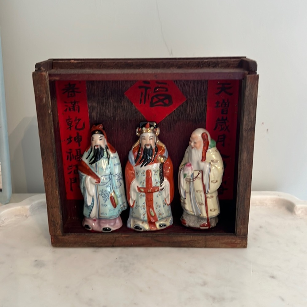 Home Decor Glass Art Vintage Chinese Statue Sculpture Figurines